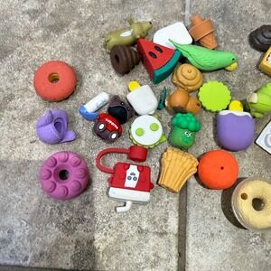 Novelty‎ Mini Eraser Lot Food Animal Kawaii School Party Favors Bulk Set